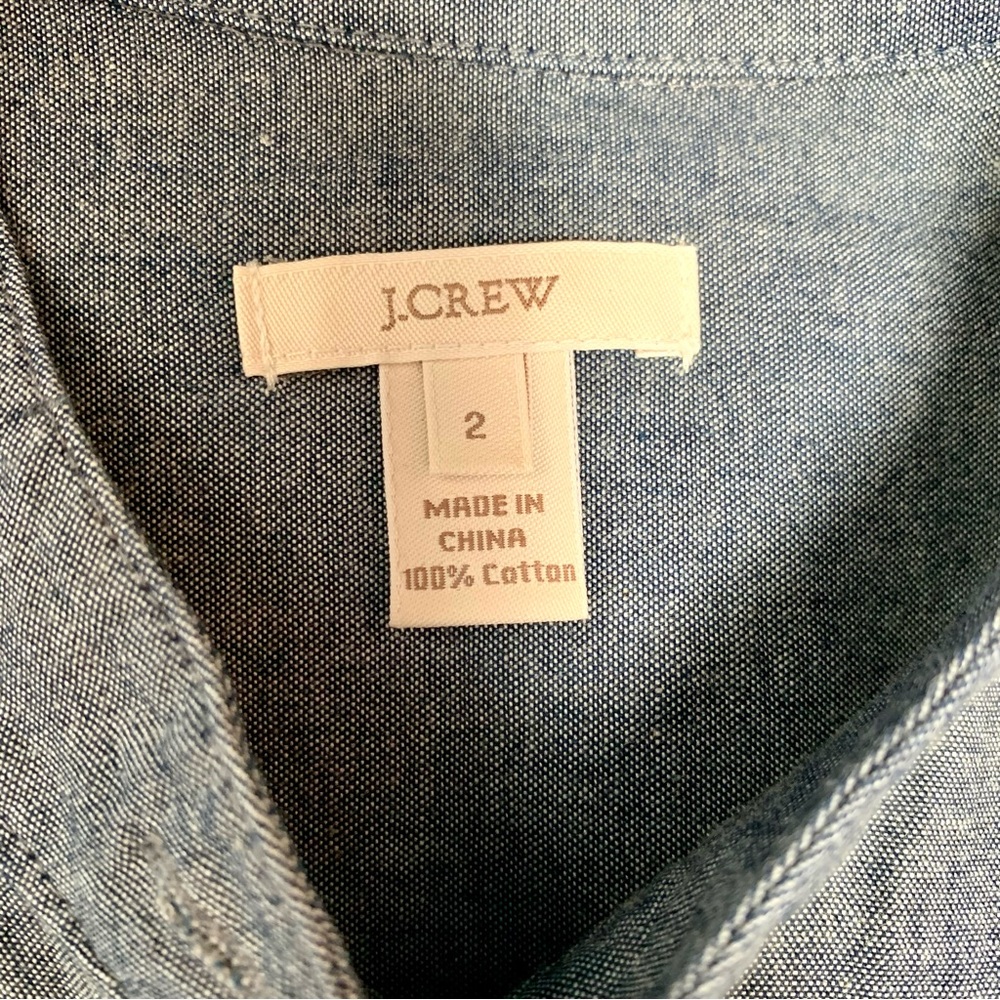 J. Crew Chambray Pararuffle Button Down Shirt - Picture 9 of 9